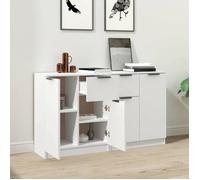 BEL-ACHAT* Buffets - Bahut Meuble Enfilade - Fonction d'affichage - Lot de 2 - blanc 60x30x70 cm - Bois d'ingénierie Prom70193866