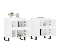 BEL-ACHAT* Buffets - Bahut Meuble Enfilade - Fonction d'affichage - Lot de 2 - blanc bois d'ingénierie Prom24950669