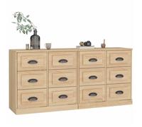 BEL-ACHAT* Buffets - Bahut Meuble Enfilade - Fonction d'affichage - Lot de 2 - chêne sonoma bois d'ingénierie Prom28293500