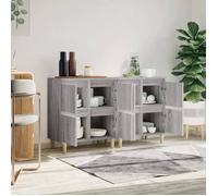 BEL-ACHAT* Buffets - Bahut Meuble Enfilade - Fonction d'affichage - Lot de 2 - sonoma gris 60x35x70 cm - Bois d'ingénierie Prom83900