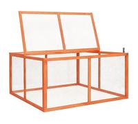 BEL ACHAT*Clapier - Enclos Extérieur de Jardin - poules/lapins - Poulailler 124x120x60 cm Bois de sapin massif Promo998554