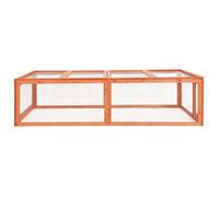 BEL ACHAT*Clapier - Enclos Extérieur de Jardin - poules/lapins - Poulailler 183x90x46,5 cm Bois de sapin massif Promo368967