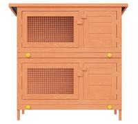 BEL ACHAT*Clapier - Enclos Extérieur de Jardin - poules/lapins - Poulailler d'extérieur Enclos pour petits animaux 4 portes Bois Pro