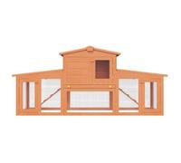 BEL ACHAT*Clapier - Enclos Extérieur de Jardin - poules/lapins - Poulailler large pour petits animaux avec toits Bois Promo723591
