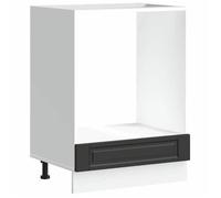 BEL-ACHAT* Meuble de stockage Moderne - design bas - Armoire à four,Colonne de cuisine Porto noir bois d'ingénierie @Promo7111629