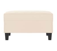 BEL-ACHAT* Petit fauteuil/chaise - ABBOTI - Repose-pied - Beige 70x55x41 cm Tissu microfibre Prom49010226