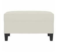 BEL-ACHAT* Petit fauteuil/chaise - ABBOTI - Repose-pied - Crème 70x55x41 cm Velours Prom59889368