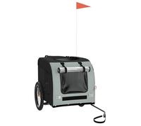 BEL ACHAT*Remorque de vélo pour Animaux chien Petite/Moyenne Taille - Rangement compact - de compagnie gris et noir Promo323166