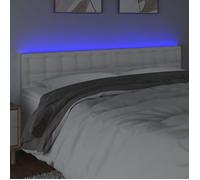 BEL ACHAT*Tête de lit à LED - Colorée - ABBOI - Entretien facile, Blanc 160x5x78/88 cm Similicuir Promo485300