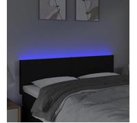 BEL ACHAT*Tête de lit à LED - Colorée - ABBOI - Entretien facile, Noir 144x5x78/88 cm Tissu Promo891701