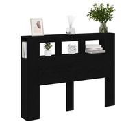 BEL ACHAT*Tête de lit LED - ABBOI - Entretien facile/atmosphère chill - avec étagère Chêne noir 140x18,5x103,5 cm Promo702671
