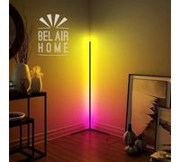 BEL AIR HOME - Lampadaire LED RGB Light COLORS 140 CM, Éclairage d'ambiance sur pied pour votre maison, avec plusieurs couleurs et commandes de lumière (NOIR)