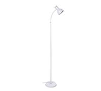 BEL AIR HOME - Lampadaire LED sur Pied Salon Argos | Halogene LED Puissant | Avec Liseuse | Design Blanc et Bois (AMPOULE NON INCLUSE) (BLANC)
