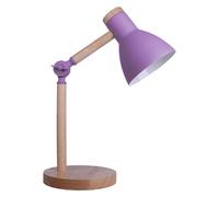BEL AIR HOME - Lámpara Flexo de Escritorio TEACHER 1xE-27 Realizado en Metal y Madera (AMPOULE NON INCLUSE) (VIOLET)