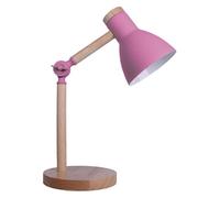 BEL AIR HOME - Lámpara Flexo d'Écriture TEACHER 1xE-27 en Métal et Bois, Idéal pour Bureau et Chambre, Noir, Design Moderne et Élégant, Matériau: Métal (AMPOULE NON INCLUSE) (ROSE)