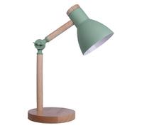 BEL AIR HOME - Lámpara Flexo d'Écriture TEACHER 1xE-27 en Métal et Bois, Idéal pour Bureau et Chambre, Noir, Design Moderne et Élégant, Matériau: Métal (AMPOULE NON INCLUSE) (VERT)