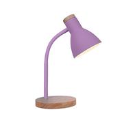 BEL AIR HOME - Lampe de Bureau ARGOS | Design avec Bois | Idéale pour Bureau et Chambre | Nécessite 1 Ampoule E-27 (AMPOULE NON INCLUSE) (VIOLET)