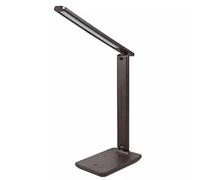 BEL AIR HOME - Lampe de Bureau LED 5W MOBIL Tactile | Protection des Yeux | Chargeur Sans Fil pour Smartphone | 3 Températures de Lumière, Plastique (MARRON)