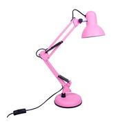BEL AIR HOME - Lampe de bureau LED à bras articulé, lampe de table Antigona, design rétro vintage 1xE27, idéale pour illuminer votre espace de travail ou de lecture (ROSE/MATTE) (ampoule non incluse)