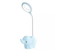BEL AIR HOME - Lampe de Bureau LED Tactile 5W pour Enfants | 3 Températures de Lumière, 3000K-4000K-6500K | Réglable, Avec Batterie et Trou pour Stylos | Lampe Bureau Blanc, Métal (BLEU)