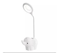 BEL AIR HOME - Lampe de Bureau LED Tactile 5W pour Enfants | 3 Températures de Lumière, 3000K-4000K-6500K | Réglable, Avec Batterie et Trou pour Stylos | Lampe Bureau Blanc, Métal (BLANC)