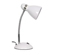 BEL AIR HOME - Lampe de bureau Megara 1 x E27 - Lampe de bureau en métal - Hauteur 40 cm - Interrupteur ON/OFF sur base (blanc)