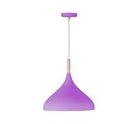 BEL AIR HOME - Lampe suspendue BAVIERA 1xE-27 (BOMBILLE NON INCLU) Diamètre 30 cm en métal et bois, Hauteur réglable (MOUR)