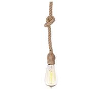 BEL AIR HOME - Suspension corde VINTAGE 1xE27 100x10 cm, style rustique pour bars, restaurants et chambres. Robuste et élégante, cette lampe est idéale pour illuminer votre intérieur