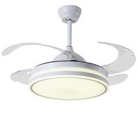 BEL AIR HOME Ventilateur de plafond ASGARD Mini blanc | Moteur CC silencieux - Pales amovibles 108 cm - Lumière LED 36 W 3 températures - Télécommande - Mode hiver - Blanc