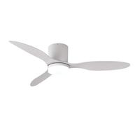 BEL AIR HOME - Ventilateur de plafond MISTRAL avec moteur CC, 132 cm, lumière LED 24 W, 6 vitesses d'air et 3 températures de lumière, télécommande incluse (blanc)