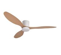 BEL AIR HOME - Ventilateur de plafond MISTRAL avec moteur DC, 132 cm, lumière LED 24 W, 6 vitesses d'air et 3 températures de lumière, télécommande incluse (blanc hêtre)