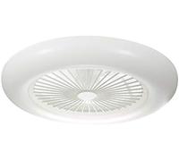 BEL AIR HOME - Ventilateur de plafond RAKI LED avec moteur DC et éclairage LED 80W avec télécommande, ventilation efficace à 4 vitesses pour l'été et éclairage LED pour l'hiver (Blanc)