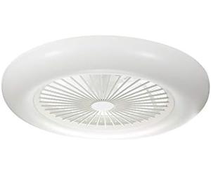BEL AIR HOME - Ventilateur de plafond RAKI LED avec moteur DC et éclairage LED 80W avec télécommande, ventilation efficace à 4 vitesses pour l'été et éclairage LED pour l'hiver (Blanc)