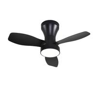 BEL AIR HOME - Ventilateur de plafond TAURO avec moteur DC et lumière LED 24 W, 3 vitesses d'air et 3 températures de lumière, télécommande incluse, noir cerisier