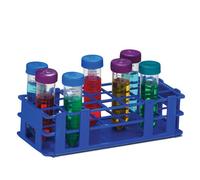 Bel-art produits 187470004 No-wire Tube à essai de rack pour tubes de 30 mm, polypropylène, 21 Place, Bleu