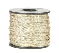 BEL AVENIR Cordon en nylon satiné - 2 mm - 45,7 m - Cordon d'ombrage tressé pour collier, bracelet, store aveugle, bordure et lacets de chaussures (beige foncé)