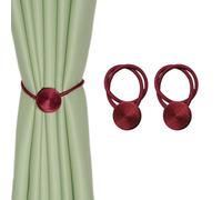 BEL AVENIR Embrasses de rideaux magnétiques faites à la main en corde pour rideaux décoratives pour rideaux (rouge, 2P)