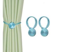 BEL AVENIR Embrasses magnétiques faites à la main en corde pour rideaux décoratives pour rideaux (bleu ciel, 2P)