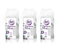 Bel Face & Body Square Pads cotons démaquillants conditionnement avantageux 3x50 pcs