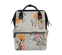 Bel Mazzo Di Fiori Rossi Sac à Langer Sac à Dos Grande Capacité Multifonction Sac à Couches pour Voyage Maman Femme Papa