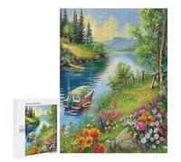 Bel scène en Bord du lac Puzz 500 Pièces Chalnge 3D UniqueJeu D'Intelligence pour Adultes Et Enfants Relaxation Artistique CaauFamil Décoration 500 PCS