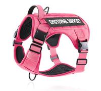 Belababy Harnais tactique anti-traction pour chien de petite, moyenne et grande taille, gilet doux et réglable avec panneaux Velcro Molle, harnais militaire respirant pour le travail et le dressage,