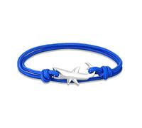 Belachick Bracelets, Bracelets, Bijoux, Bijoux en Cuir pour Hommes Et Femmes Corde Multicouche Réglable Bracelet Ancre Requin Bleu