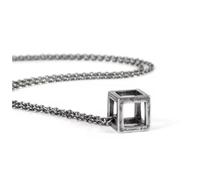 Belachick Commémorer Collier Pendentif Argent Bijoux Hommes Femmes Necklace Collier Pendentif Géométrique Rétro pour Hommes Punk