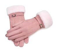 Belachick Gants Gloves Moufles Hiver Homme Femme Gants Femmes Hiver Dames Épaississant Garder Au Chaud Gants Winter Touch Gants D’Hiver Femme Taille Unique Metalbucklepink