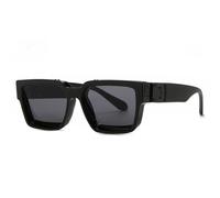 Belachick Unisexe Lunettes De Soleil Femmes Hommes Petites Lunettes De Soleil Rectangulaires Femmes Hommes Nuances Rétro Carré Noir Lunettes Lunettes Punk Lunettes pour Homme C3