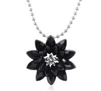 Belachick Vintage Collier Pendentif Argent Bijoux Hommes Femmes Necklace Collier Pendentif En Cristal De Dahlia Noir, Cadeau Pour Les Fans De Cinéma, Souvenir, Couleur Jaune Clair