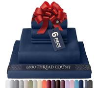 BELADOR Parure de lit 6 pièces Douce et Soyeuse, draps de lit à Poche Profonde sécurisée avec élastique, avec taies d'oreiller, Respirants et infroissables, Oeko-TEX, pour lit Queen-Size