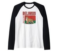 Belarus Pride Drapeau biélorusse eurasien doré Lynx Manche Raglan