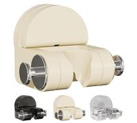 Belaudo Support de douche - 1/2/3 pièces - Support de douche à ventouse intégré - Support de douche multifonction réglable (blanc)
